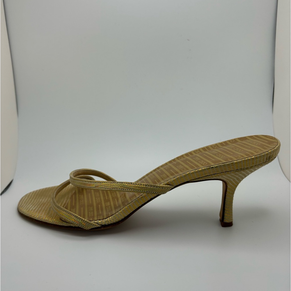 Jimmy Choo Gold Strappy Heels - Picture 9 of 16